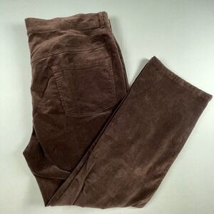Perfect Fit Barely Boot Relaxed Fit High-Rise Corduroy Pants 24W‎ Brown